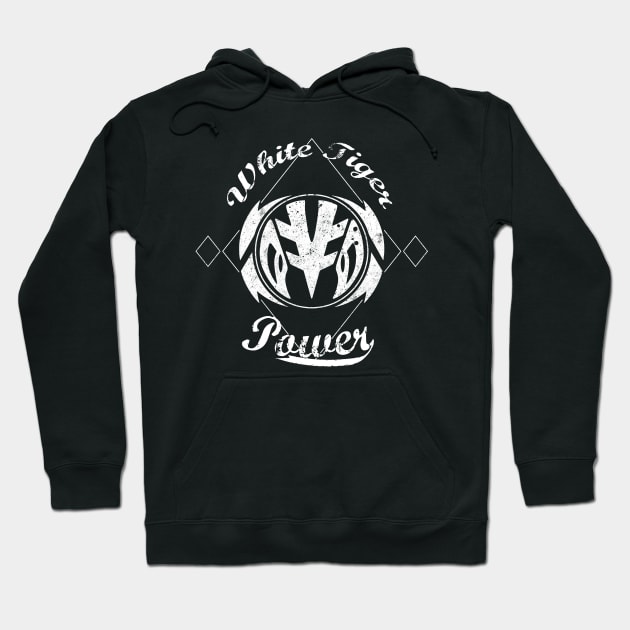 White Tiger Power Hoodie by Designsbytopher